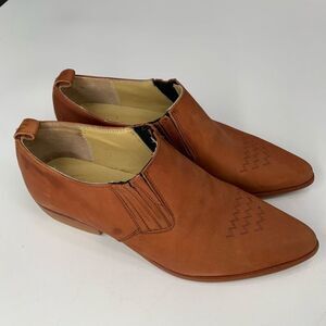 SEYCHELLES genuine leather shirt ankle boots western sz 8 fits 7.5